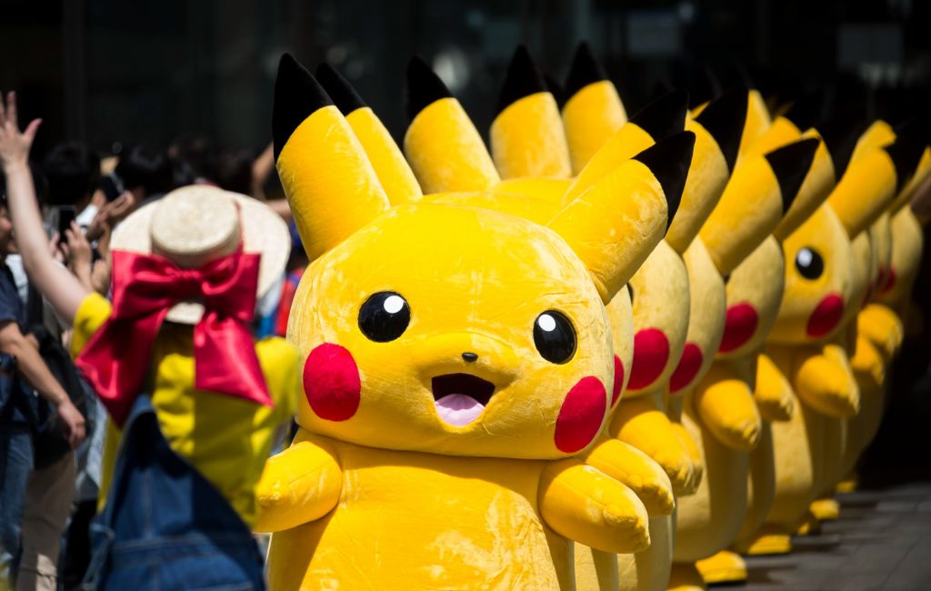 Performers dressed as Pikachu at a 2017 Pokémon event in Japan.