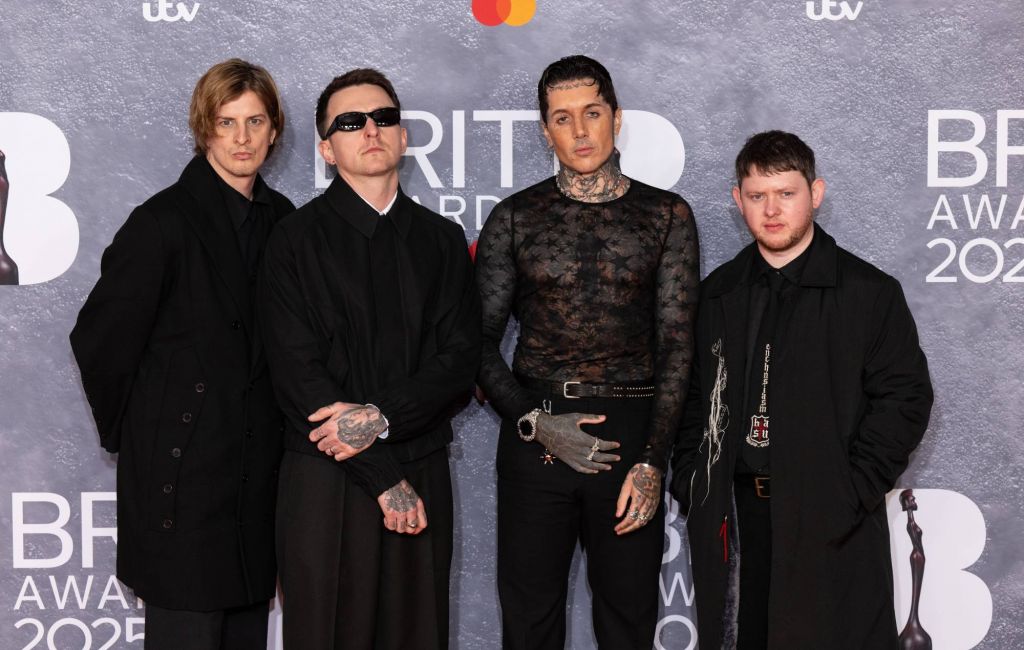 Bring Me The Horizon attend The BRIT Awards 2025 at Intercontinental Hotel on March 01, 2025 in London, England. (Photo by Jeff Spicer/Getty Images)