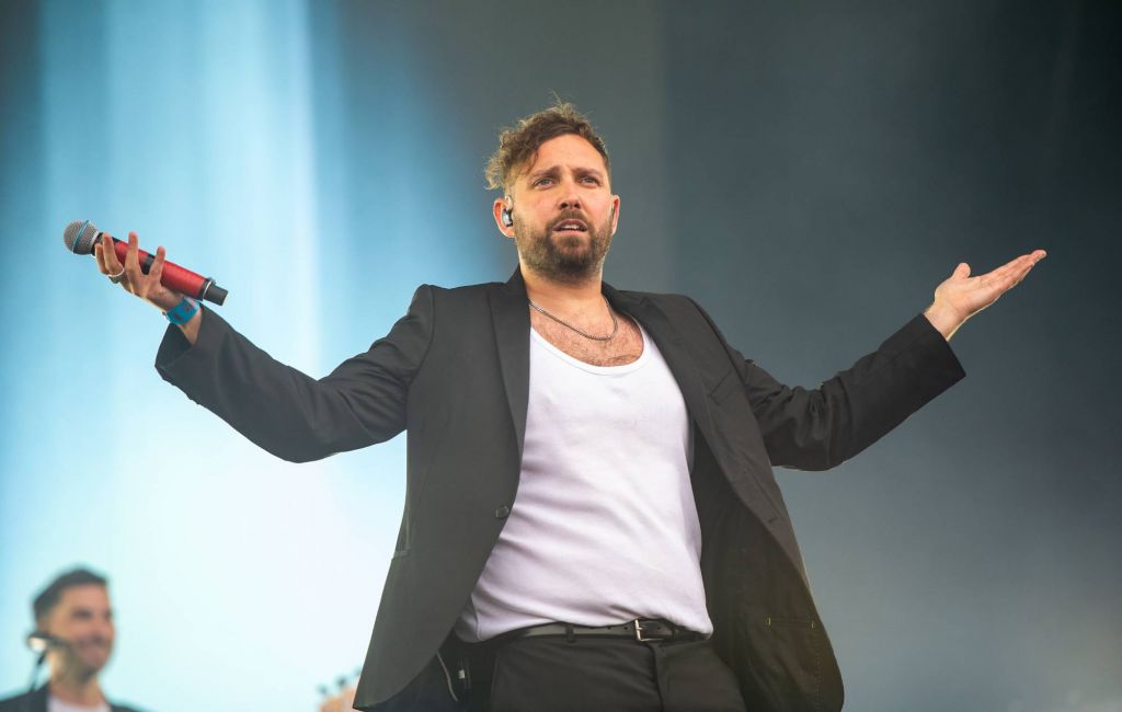 Josh Franceschi of You Me at Six performs on day 1 of Reading Festival 2023. (Photo by Joseph Okpako/WireImage)