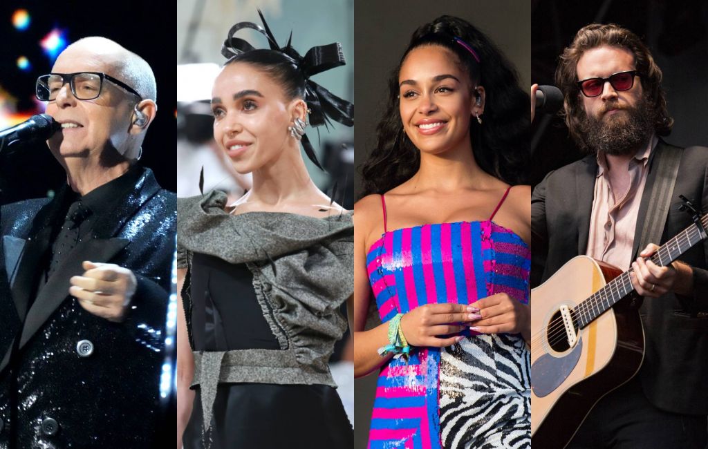 Pet Shop Boys, FKA Twigs, Jorja Smith and Father John Misty. Credit: Jeff Kravitz, Theo Wargo, Samir Hussein and Andrew Benge via GETTY