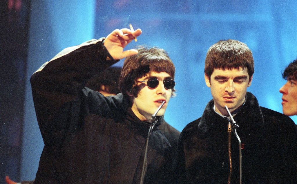 Liam and Noel Gallagher of Oasis attend The BRIT Awards 1995. Credit - JMEnternational/Getty Images