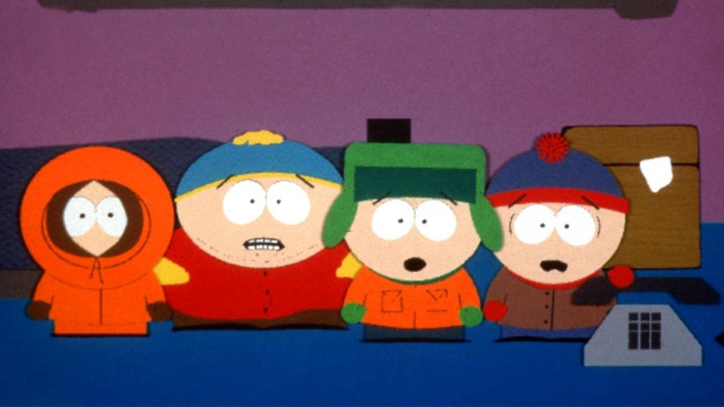 Kenny, Cartman, Kyle, and Stan from the show 'South Park'. CREDIT: Online USA Inc. via Getty Images