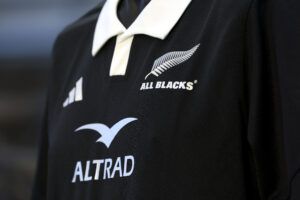 The new All Blacks shirt for the 2024 season.