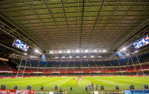 A closed Principality Stadium roof ahead of the November 2018 Doddie Weir Cup match between Wales and Scotland