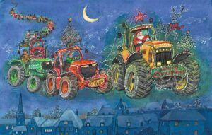 Christmas tractor runs