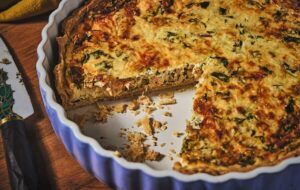 smoked trout and watercress tart