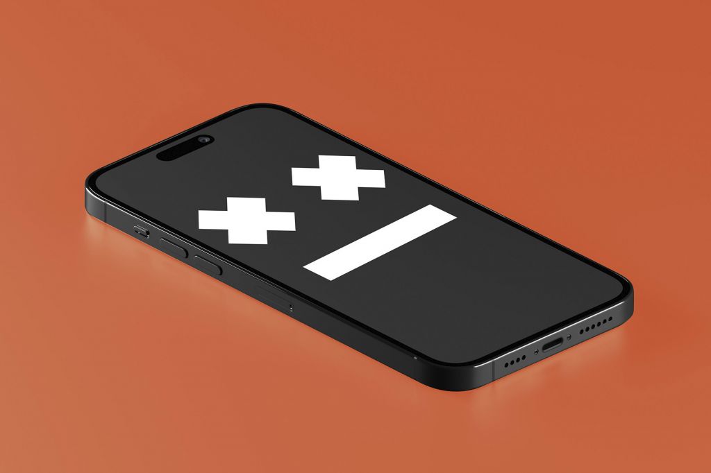 A photo illustration featuring an orange background and a smartphone with two x's and a straight line that looks like an unhappy or dead face