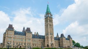 A photo of Canadian parliament