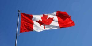 The Canadian flag.