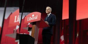 Mark Carney at the Liberal leadership convention on Sunday, March 9.