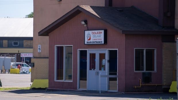 A climbing gym seen from the outside.