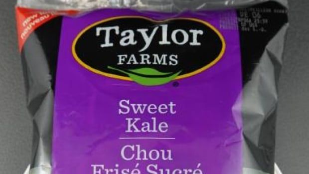 Package of sweet kale chopped kit under recall from Taylor Farms.