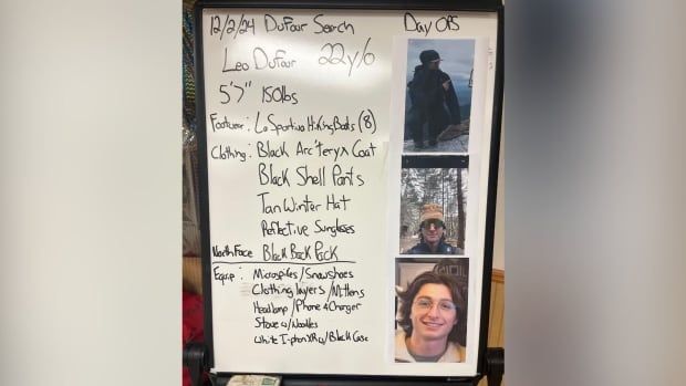 several photos of man with description of hiking gear