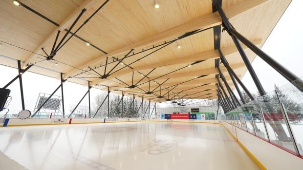 A covered skating rink.