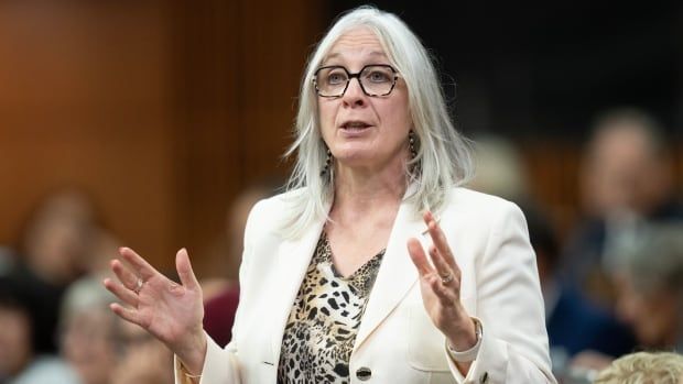 Indigenous Services Minister Patty Hajdu rises during Question Period on Thurs. September 26, 2024 in Ottawa.