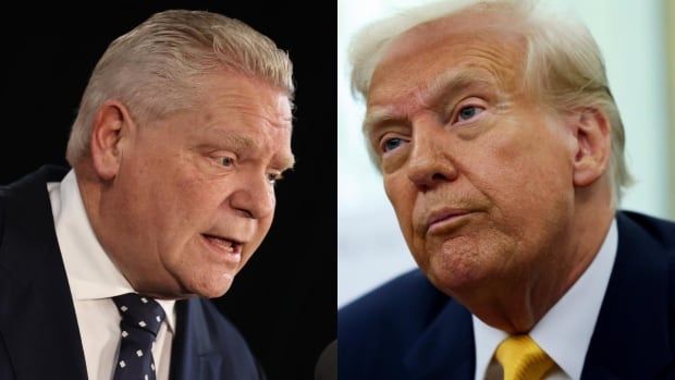 Ontario Premier Doug Ford, left, and U.S. President Donald Trump.