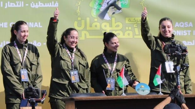 Four female Israeli soldiers.