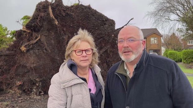 Couple affected by North Atlantic storm Éowyn