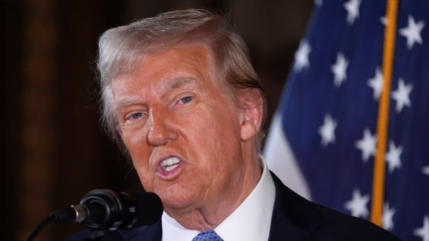 President-elect Donald Trump speaks during a news conference at Mar-a-Lago, Monday, Dec. 16, 2024, in Palm Beach, Fla.