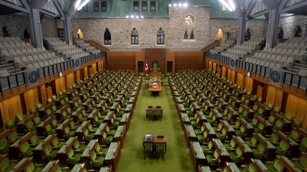 The House of Commons chamber is seen empty,  Wednesday April 8, 2020 in Ottawa.