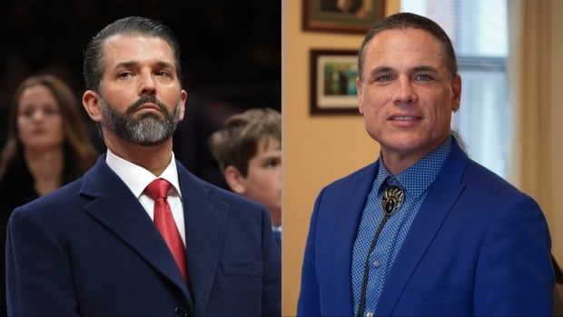 A composite photo shows two men wearing suits.