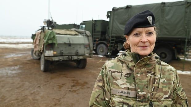 Danish Maj.-Gen. Jette Albinus, the commander of NATO's Multinational Division North in Latvia.