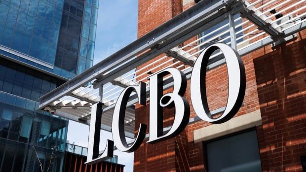 Signage of a Toronto LCBO location are pictured on July 4, 2024, ahead of a potential strike deadline.