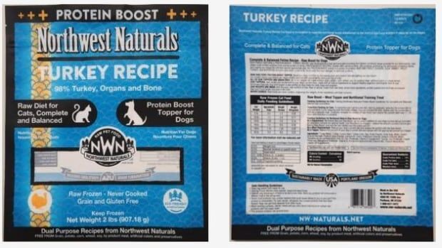 A blue pet food bag that says "Northwest Naturals"