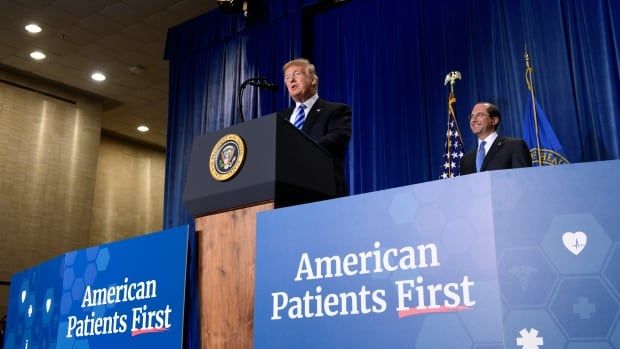 U.S. President Donald Trump talks about drug prices in 2018.