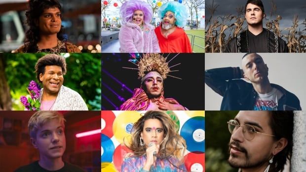 Just a few of the many exceptional Canadian queer artists that have been profiled in Queeries columns. Top row, from left: Bilal Baig, Fay & Fluffy, Jeremy Dutcher. Middle row: Ryan G. Hinds, Gay Jesus, Jordan Tannahill. Bottom row: Mae Martin, Vivek Shraya, Joshua Whitehead.