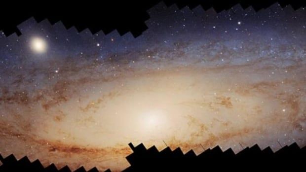 The galaxy is glowing with so many stars in this picture, it looks almost diffuse. 