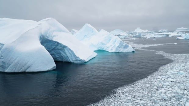 An Antarctic iceberg.