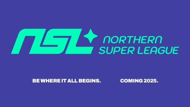 The new Northern Super League soccer logo with green text and blue background.