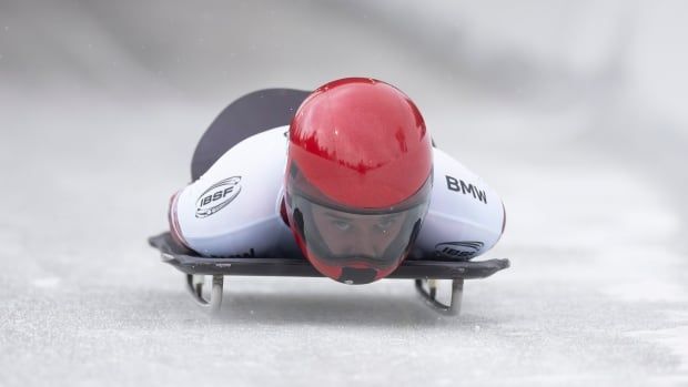 Female skeleton athlete