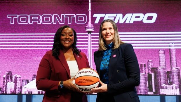 Two female Toronto basketball executives.