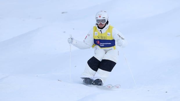 Mikaël Kingsbury on Feb. 6, 2025 in Park City, Utah.