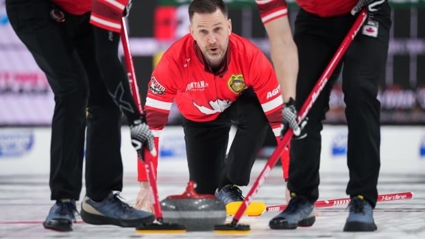 Player during a curling match. 