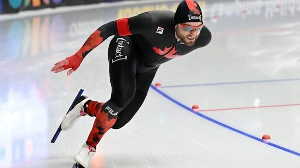 Laurent Dubreul wins silver in the men's 500m event in Heerenveen 