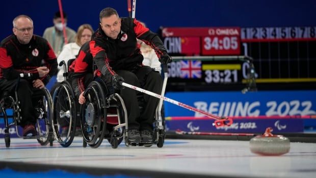 Canadian male wheelchair curler. 