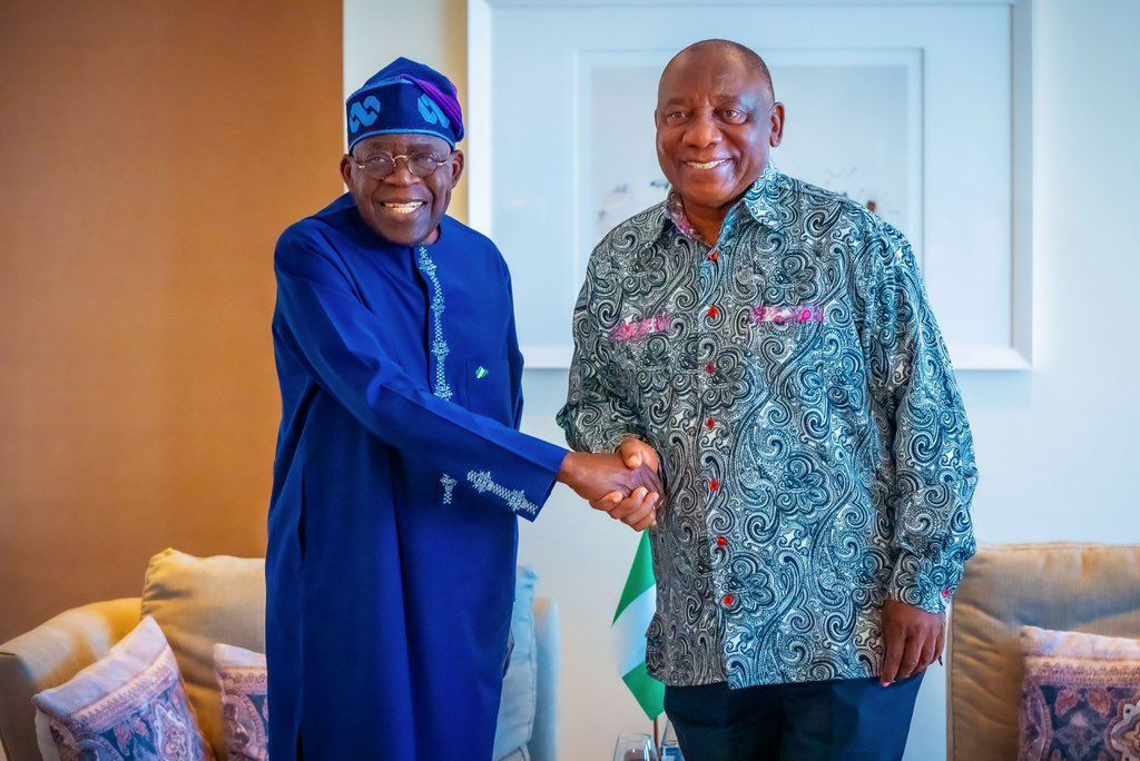 Tinubu and Cyril Ramaphosa of South Africa