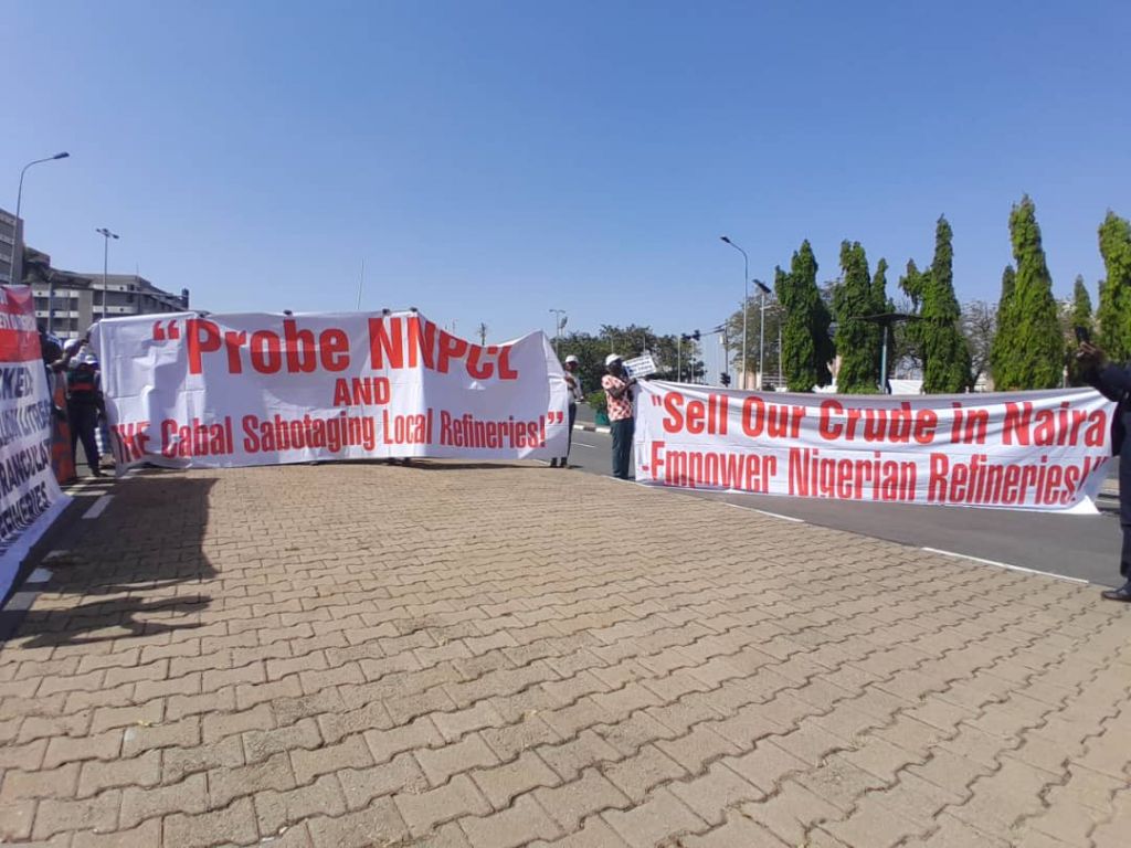 Protesters storm N’Assembly, demand transparency in the probe of alleged economic sabotage in Nigeria’s petroleum industry