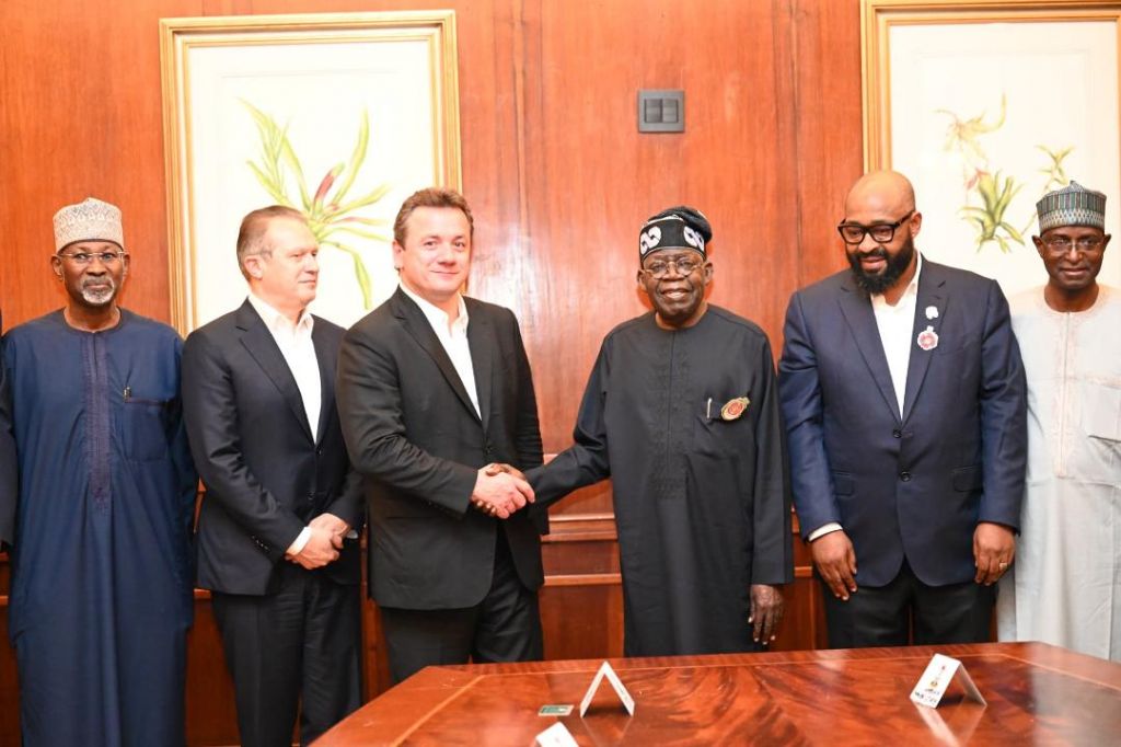 President Tinubu in Rio de Janeiro, Brazil at the signing of a Letter of Intent between the Nigerian Government and the JBS S.A [PHOTO CREDIT: @aonanuga1956]