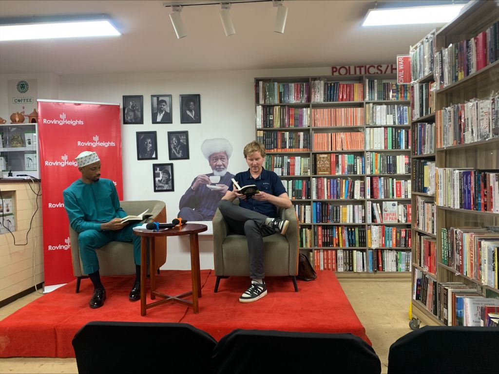 Dutch investigative journalist Oliver Beerman during a book reading event in Abuja