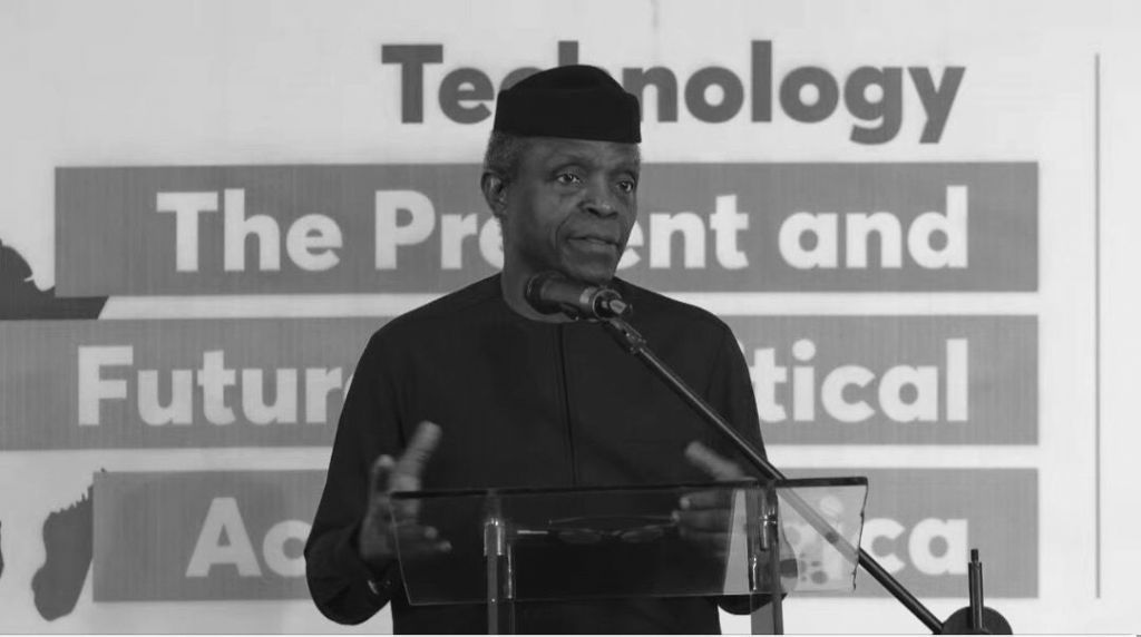 Osinbajo speaking at the TNCG conference