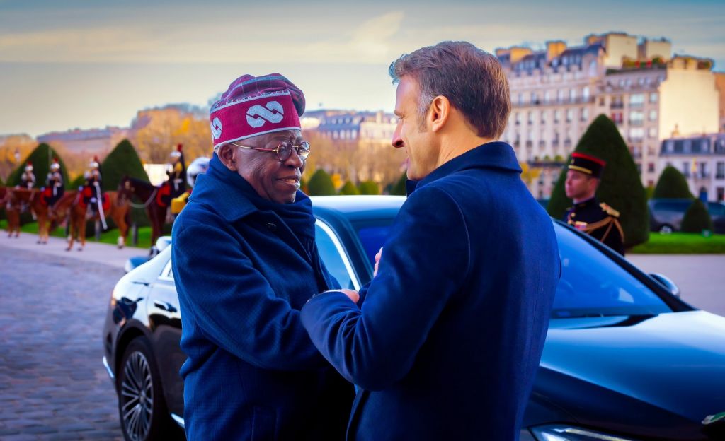 President Bola Tinubu and his host, President Emmanuel Macron of France