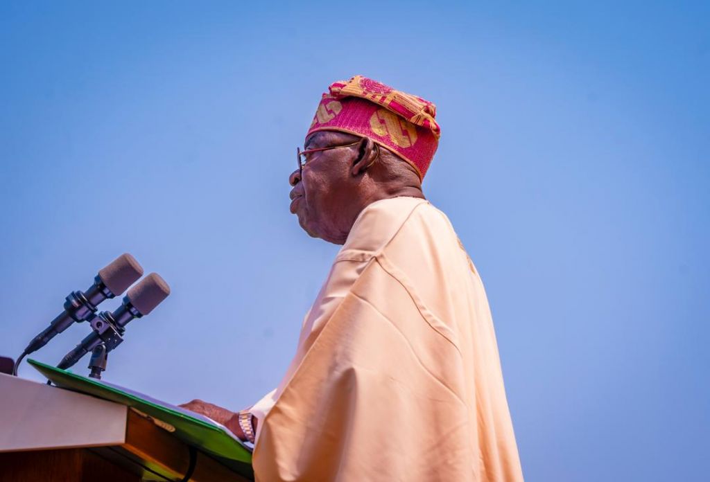 President Bola Tinubu delivering his speech at the swearing-in of President John Dramani Mahama of Ghana. January 7, 2025