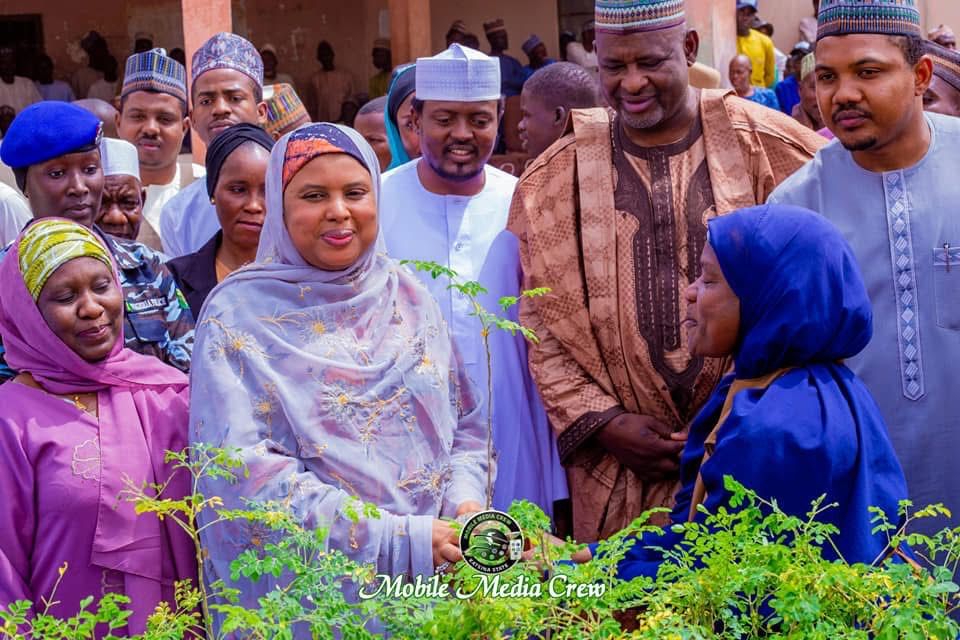 Katsina State First Lady, Zulaihat Dikko Radda launching the sustainable moringa farming programme