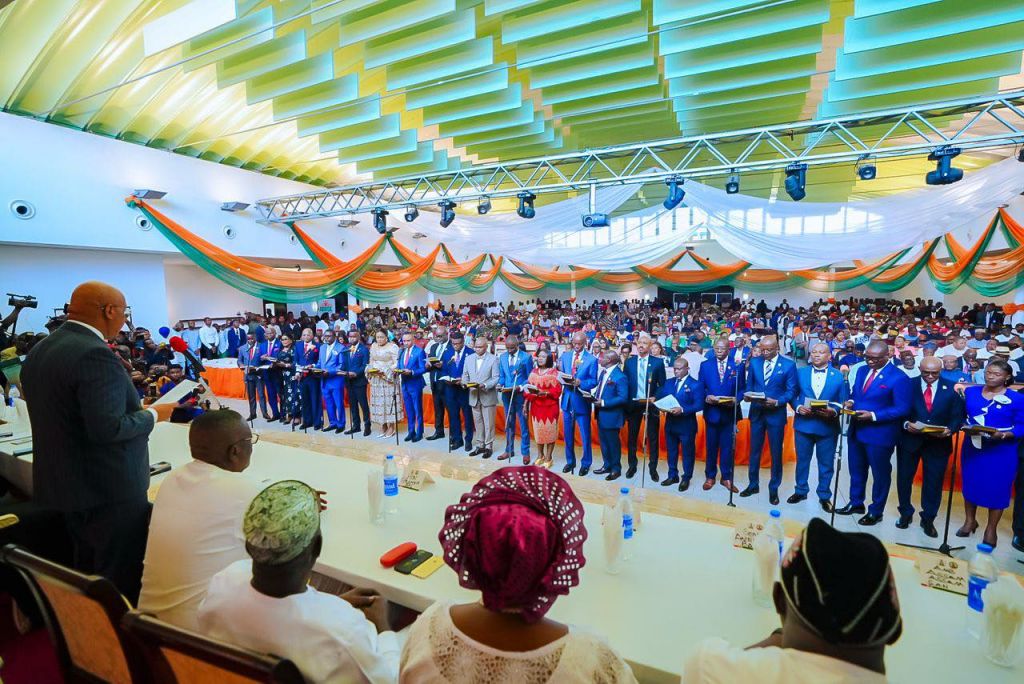 Gov Eno swears in his cabinet members on Monday, 24 Feb 2025 in Uyo, Akwa Ibom State