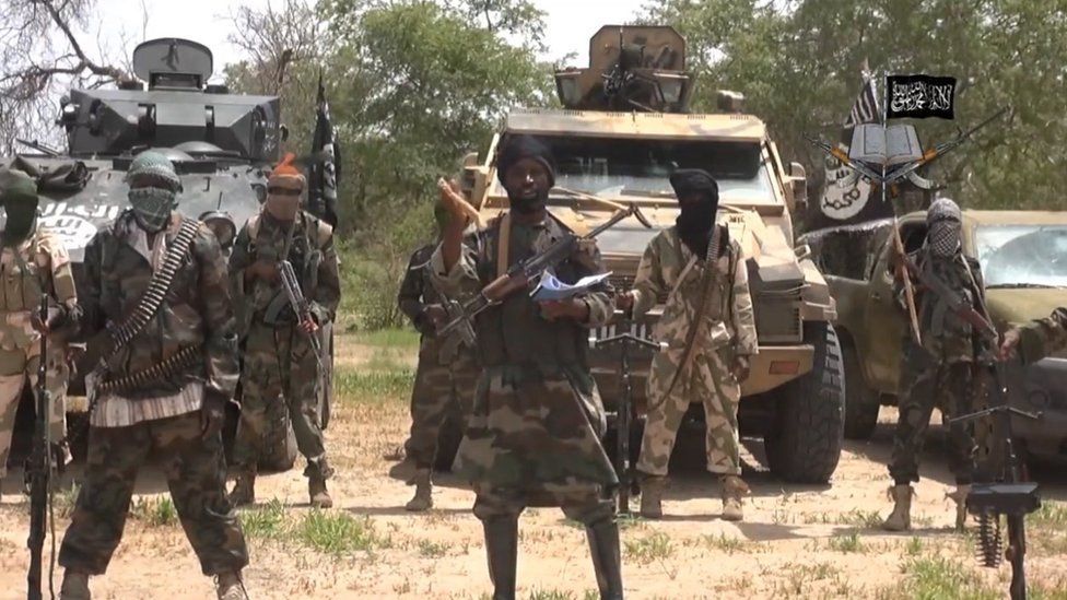 FILE PHOTO: Boko Haram terrorists in Zambiza forest