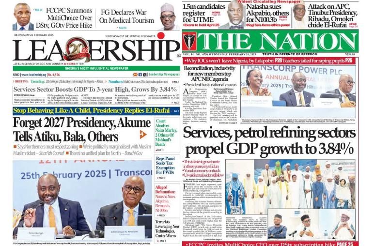 Inside Nigerian newspaper headlines today